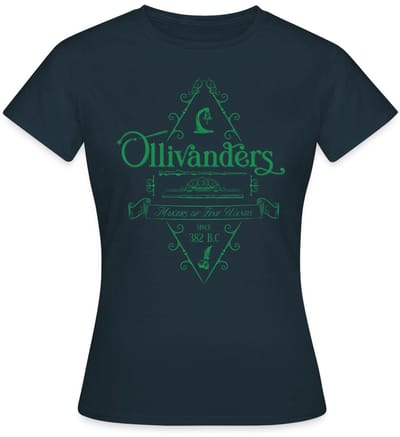 Harry Potter Olivanders Winkel Groen Logo T-Shirt Dames