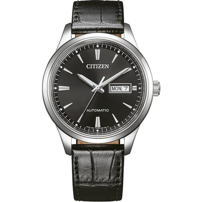 Citizen NY4058-01EC Horloge - Leer - Zwart - Ø 40 mm