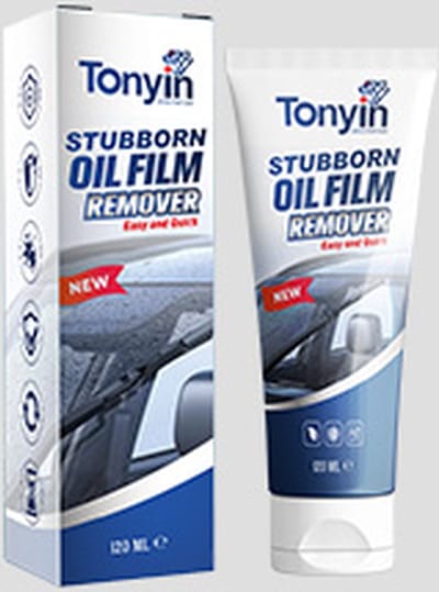 TONYIN | Stubborn oil film remover | Verwijdert kalk en andere hardnekkige vlekken van ramen | 120ml | TX12