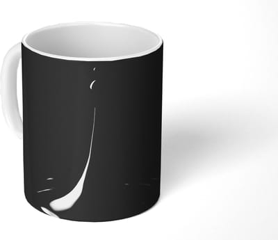 Mok - Koffiemok - Zwart - Water - Druppel - Mokken - 350 ML - Beker - Koffiemokken - Theemok