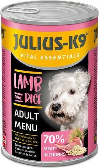 Julius-K9 - Hondenvoer - Natvoer hond - Lamb & rice - 5 x 1240g
