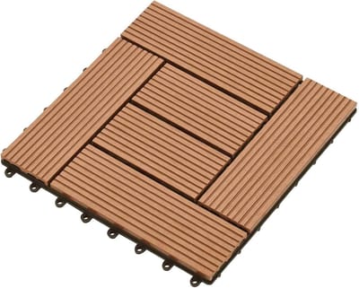 Terrastegels - Buiten vloer - Veranda aanleggen - WPC composiet - 11 stuks 30x30 - Bruin