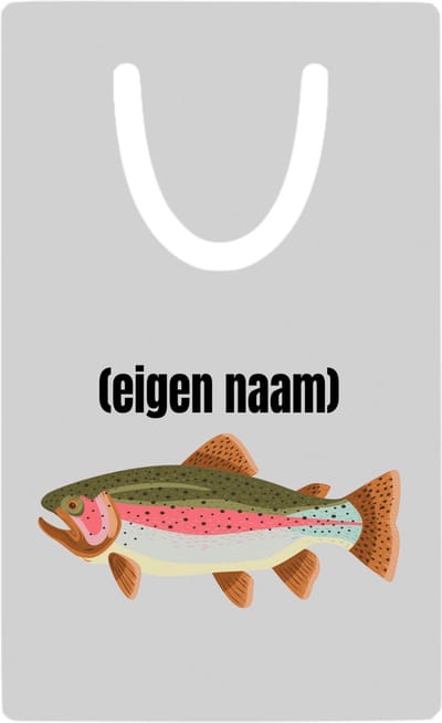 Hacebo® - vis met eigen naam metalen boekenlegger - Vis - vissen liefhebbers - iemand die houdt van vissen - verjaardag - cadeau - kado Bladwijzer boekenleggers - 7.6 cm x 5cm