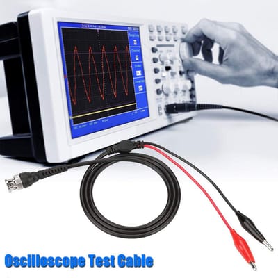 Set van 2 BNC Meetsnoeren naar Krokodillenklemmen 108 cm voor Oscilloscopen