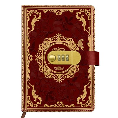 Dailygoods- Dagboek met Slot - A5 Notitieboek - PU Leer - Retro Design - 200 Pagina's - 100Gsm Papier - Vintage uitstraling