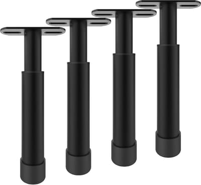 Tafelpoten Metaal - Meubelpoten Verstelbaar - Meubels Stabiliseren - Verstelbare Hoogte - 18-30CM Set van 4 - Zwart