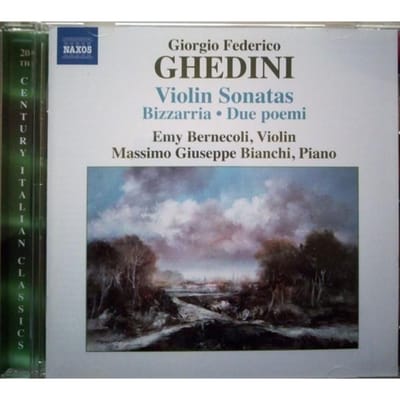 CD GIORGIO FEDERICO GHEDINI, EMY BERNE - Complete Muziek Voor Viool En Piano 8572828 Naxos 2012 Japan ObiKlassiek Gebruikt