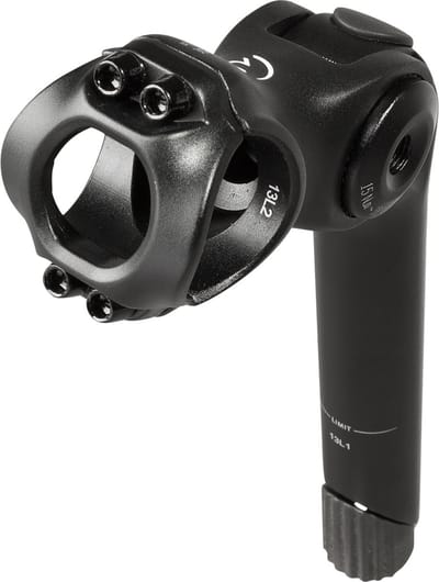 CUBE RFR Adjustable stem Stuurpen met schacht - Stuurnok - Gesmeed aluminium - 25,4 mm x 75mm - Zwart