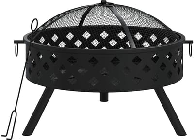 vidaXL - Vuurplaats - met - pook - XXL - 58 - cm - staal