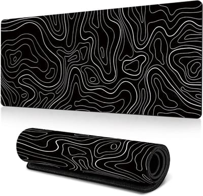Gaming muismat - Bureauonderlegger toetsenbord - Precieze controle - Antislip rubberen basis - 80x30 cm XL - Zwart