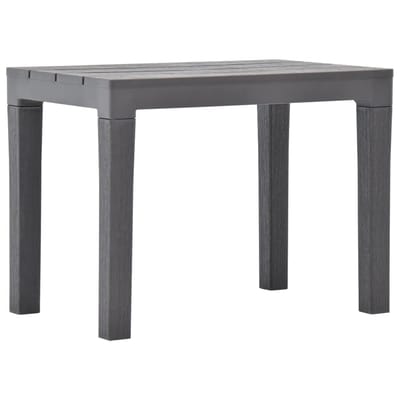 vidaXL - Tuintafel - met - 2 - banken - kunststof - bruin