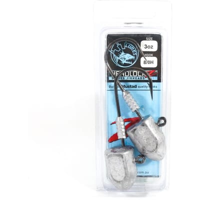 Tackle Tactics TT Headlockz HD Jig Head 3 oz 8/0 H 2/pak (3382) white