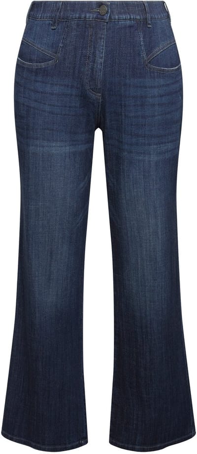 Ulla Popken - Dames - Jeans Mary rechte pijpen stretchcomfort - Gespoelde wassing - Maat 42