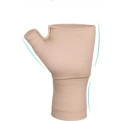 1 stuks handschoenen polsbrace pols- en duimondersteuningsmouw voor unisex L nude