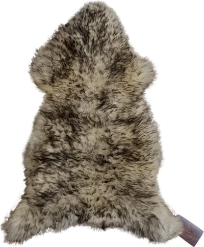 WOOOL Schapenvacht Moeflon XS (80cm) Zwart Wit Gemêleerd - 100% ECO