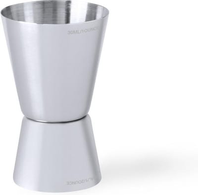 Barmaatje - Jigger - shotdispenser - drankmaatje - cocktailmaatje - maatbekertje - bar accesoires kroeg - mat RVS - 15/30 ml