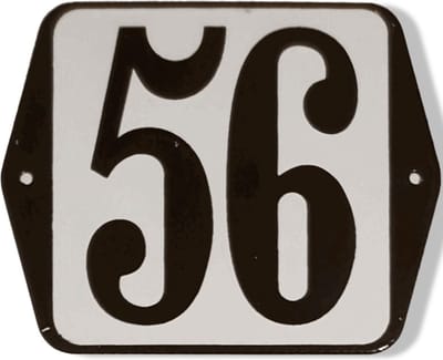 Huisnummer standaard nummer 56