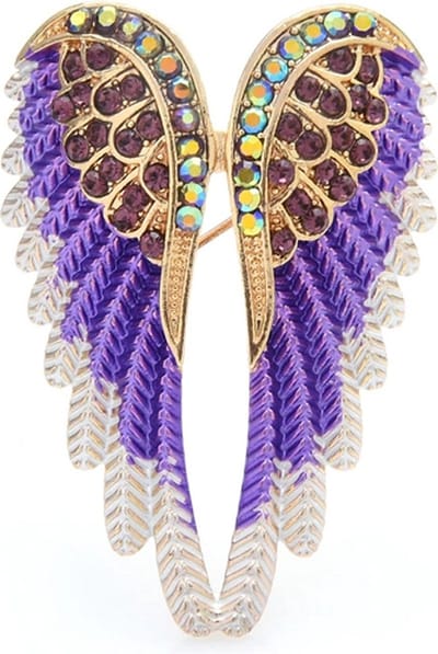 Broche 008 Paarse Vleugels