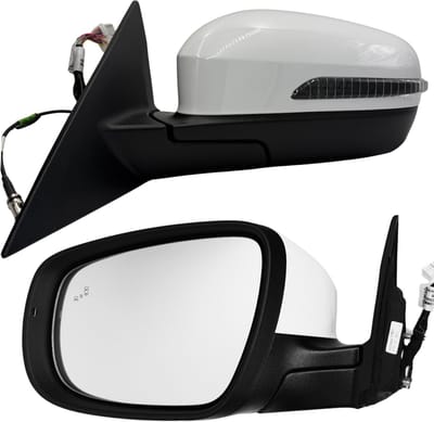 BILMAX Linker Buitenspiegel Vervanging voor Chery Tiggo 7 Pro / 8 Pro 2023–2025, Elektrisch Verstelbaar, Verwarmd, Elektrisch Inklapbaar, Met Richtingaanwijzer, Met Instapverlichting, Met Camera, Met BSM, Wit, 12+1-Pins (Bestuurderszijde)