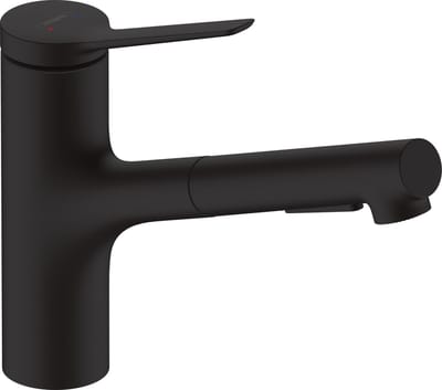 Hansgrohe Zesis M33 - Keukenkraan 150, met uittrekbare sproeikop, sBox lite, mat zwart 74803670