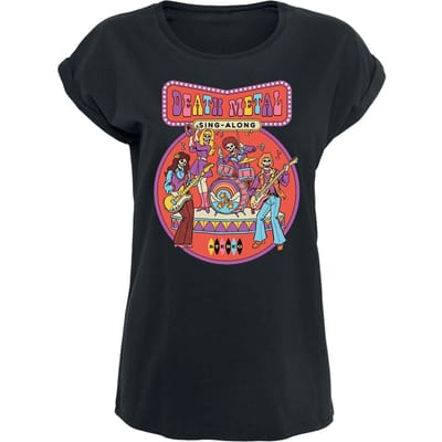 Steven Rhodes - Fun T-shirt - Death Metal Sing - Along - M tot 4XL - voor Vrouwen - zwart
