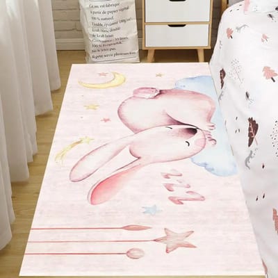Roze Tapijt voor Kinderen Jongens Meisjes Cartoon Spel Vierkante Tapijten Kleuterschool Vroeg Onderwijs Baby Kruipmat Huisdecoratie Tapijt 40x60cm