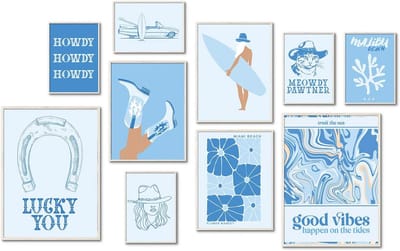 Esthetische Strand Muurdecoratie Set - Trendy Kust Posters voor Meisjes Slaapkamer
