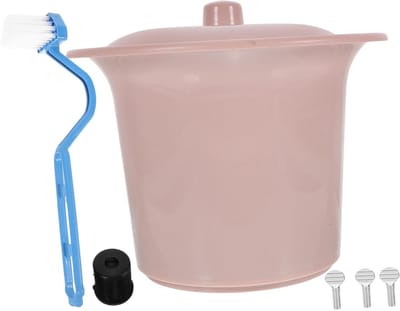 1Pc Baby Potty Plastic Understitch Splash Bucket Toilet Seat Urine Pots Emergency Potty Portable Potty For Toddlers Urine Buckets Travel Urinal Portable Urinal For Men Plastic Pink Healvian