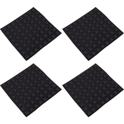 Set de 256 autocollants tactiles de forme quadrilatérale Autocollants Braille en silicone Points en relief pour personnes malvoyantes Diamètre 10 mm noir
