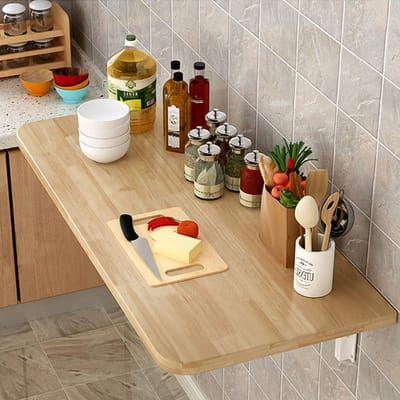 Opvouwbare Eettafel aan Muur Monteerbaar - Inklap Tafel Bureau voor Keuken of Kantoor