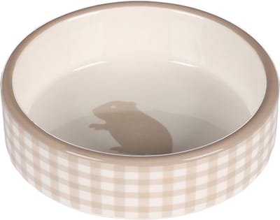 Flamingo Mylo - Eet- En Drinkpot Knaagdier - Eetpot Hamster Mylo Keram. Beige- Wit Rond 100ml 8,5x3cm - 1st - 133730 - 1st