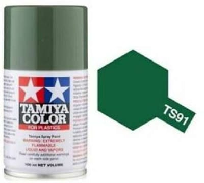 Tamiya Hobbyverf Acrylverf - TS-91 Dark Green JGSDF - Matt - Acryl Spray - Verf spuitbus - 100 ml