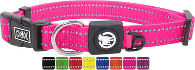 Reflecterende nylon hondenhalsband voor puppy's en honden - Verstelbaar, duurzame halsband in diverse maten en kleuren
