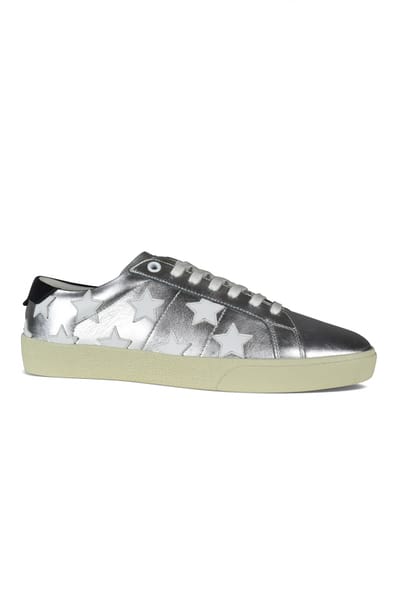 Saint Laurent Court Klassieke Sneakers Zilver