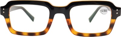 Montour Leesbril - DEAN - plus 1.50 - Vierkant Model - Zwart - Matt Print - Dames - Heren - Unisex