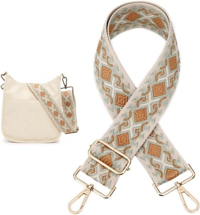 Verstelbare schouderband voor tas met draaibare metalen haakjes, 75-135 cm, ideaal voor crossbody gebruik