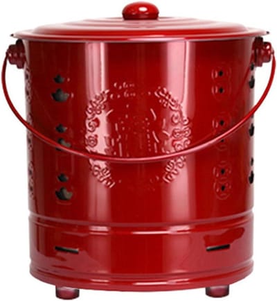 Brandvat Buiten - Vuurkorf Tuin - Afval Verbranden - Roestvrij Staal - 37cm Hoog - Zilver
