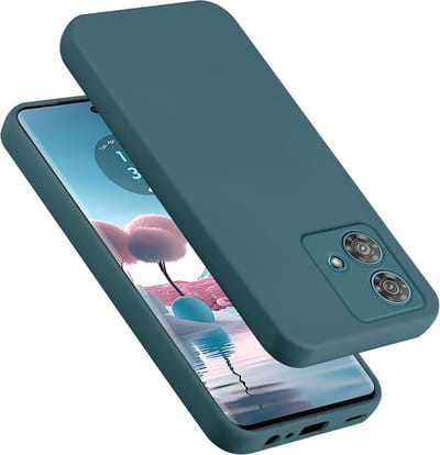 Cadorabo Hoesje geschikt voor Motorola Edge 40 Neo in LIQUID GROEN - Beschermhoes gemaakt van flexibel TPU silicone Case Cover