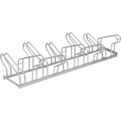 Fietsenrek, 2-zijdig, voor banden tot B 55 mm, B 1750 x D 3200 x H 500 mm, thermisch verzinkt staal, 10 parkeerplaatsen, gemonteerd