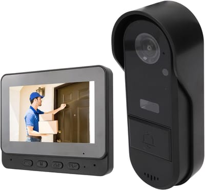 Draadloze Videodeurbel met 8 MP Camera, Nachtzicht, Twee-Weg Communicatie en 4.3 Inch Scherm, Waterdicht IP66, Beveiliging voor Thuis