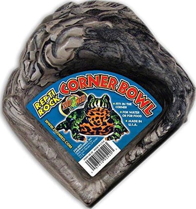 Zoo Med Repti Rock Corner Food / Water Dish - Voer / Waterbak - Small - Grijs