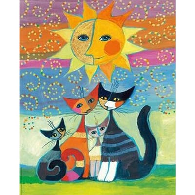 5D DIY Diamond Painting Olieverfschilderij kat Borduren Kruissteek Strass Mozaïek Home Decor 20X30CM orange