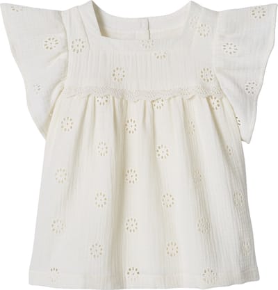 Vertbaudet Blouse van katoengaas met geborduurde bloemen
