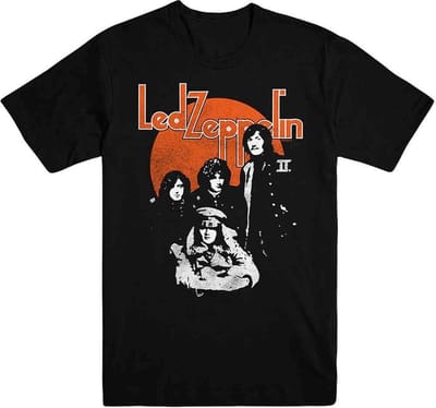 Led Zeppelin - Orange Circle Heren T-shirt - S - Zwart