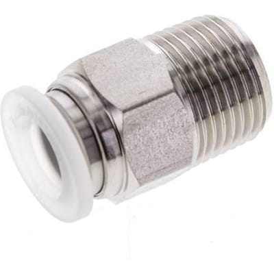 10mm x R3/8'' RVS/PA Insteekfitting Buitendraad EPDM/PTFE