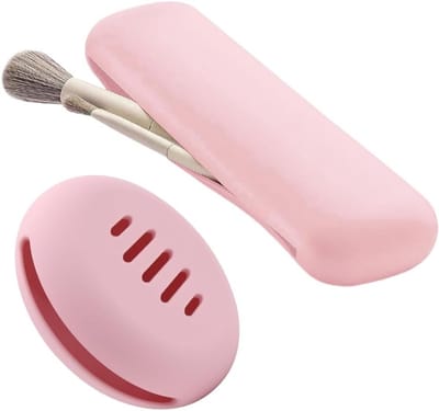 Set van 2 Make-upkwasten met Beauty Blender en Make-up Spons Houder in Magnetische Bescherming Case, Silicone Kwaliteit