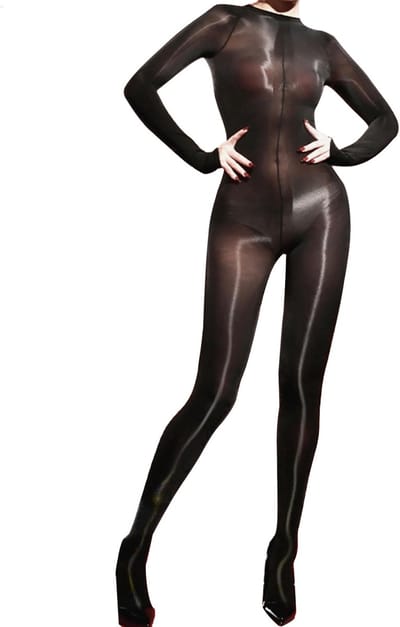 Dailygoods- Bodystocking met open kruis - Damespanty - Lange mouwen - Zijdezacht materiaal - Luxueus draagcomfort - Comfortabel gebruik