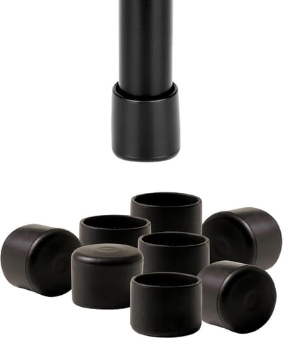 16x Ronde Zachte Rubberen Stoelpootjes 35mm - Krasvrij en Geluiddempend voor Stoelen/Tafels