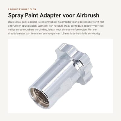 Dailygoods - Spray Paint Adapter voor Airbrush en Spuitpistolen