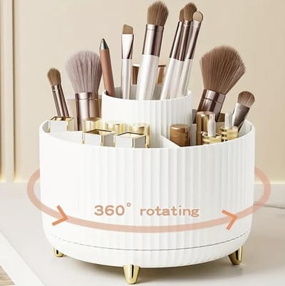 Make Up Organizer – Ladekastje – Sieraden Houder - Wit - goud - make-up organizers - mini organizer - make up set - make up kastje - make up organizer wit - beautycase - beauty organizer - organizer bakjes - draaibaar